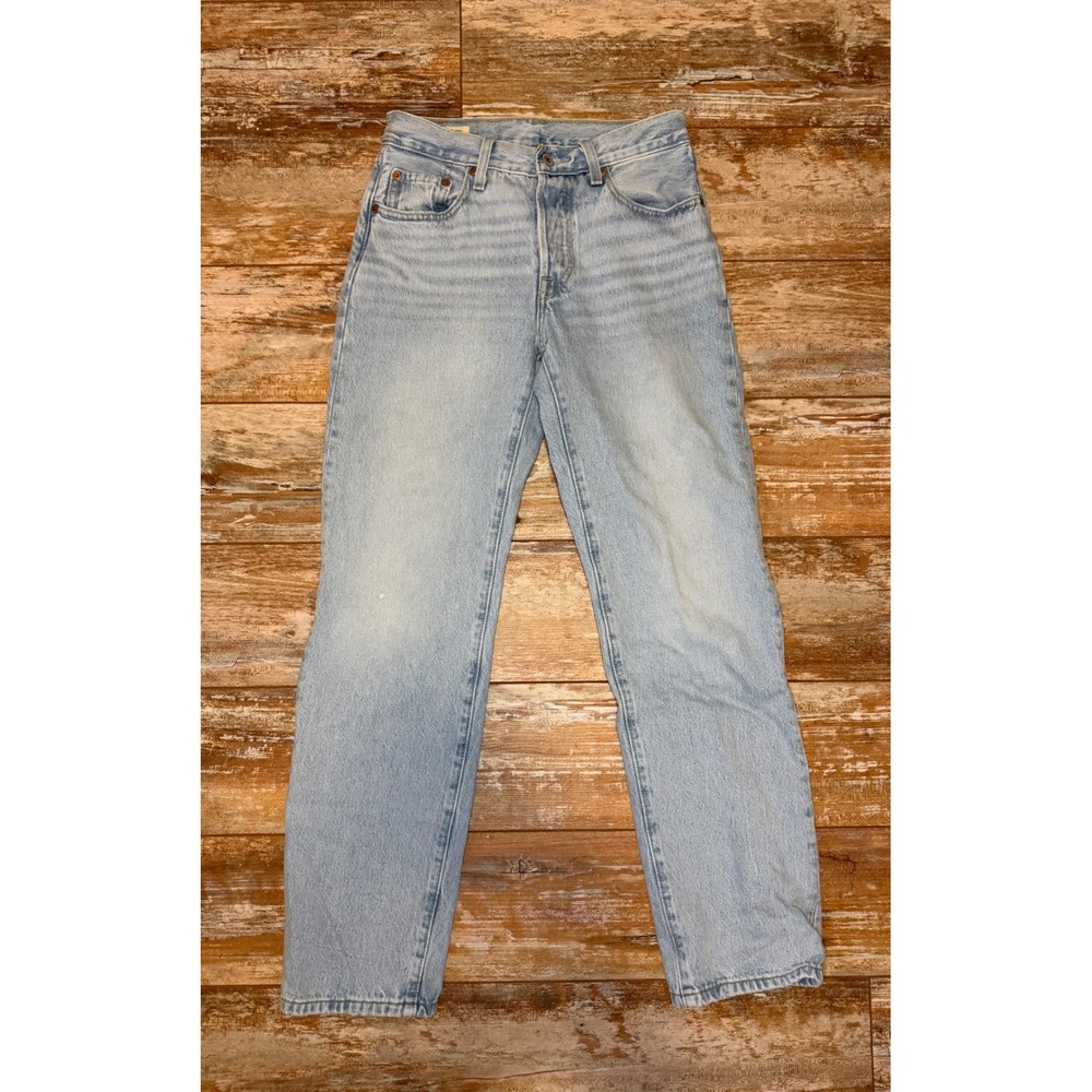 Levis Premium 501 90s Jeans Womens 24x30 Light Wash Straight Leg A1959-0011